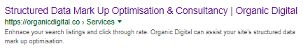 Search result with breadcrumb schema