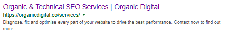 Search result without breadcrumb schema