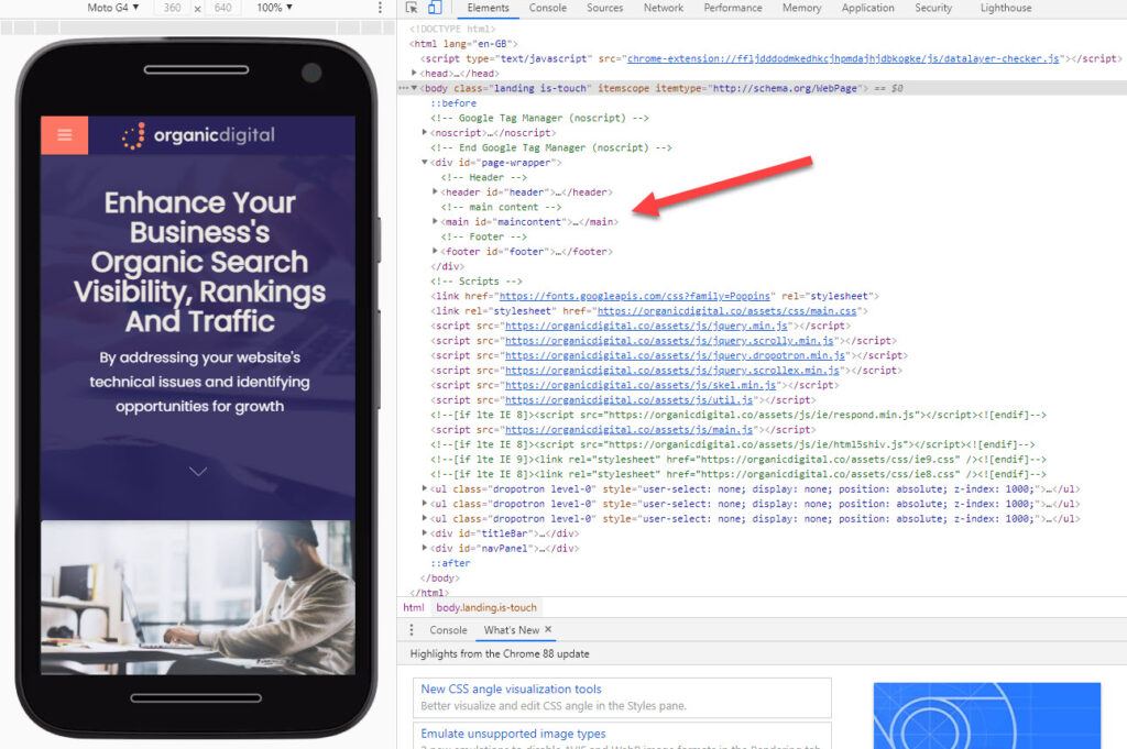 Web Page Code Inspect Tool