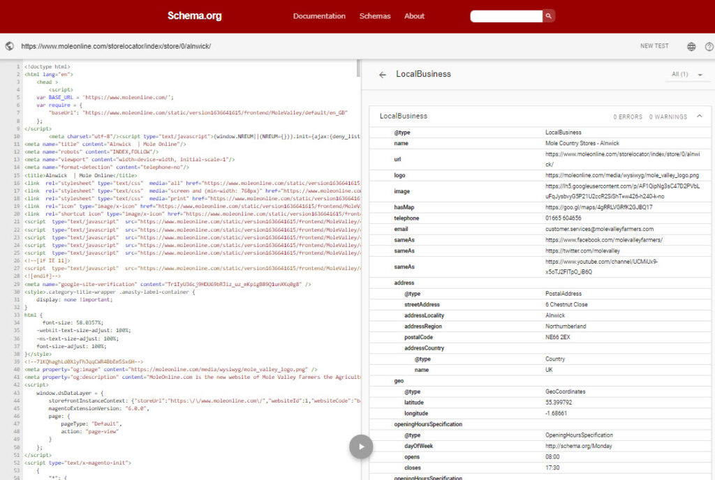 schema mark up validation