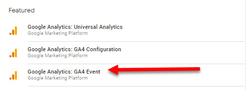 GA Event Tag