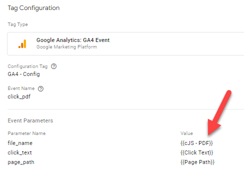 click_pdf event